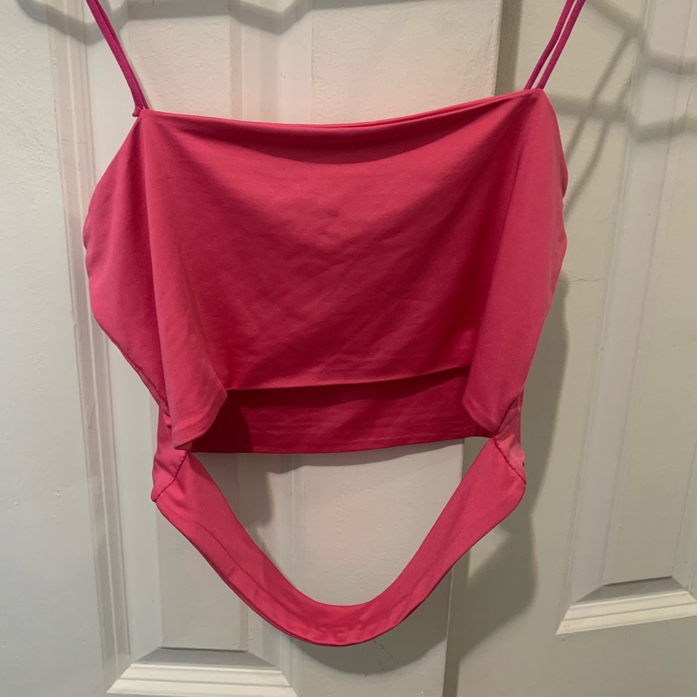 Hot pink crop top